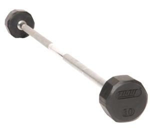 12-sided, Rubber-Encased Solid Straight Barbel