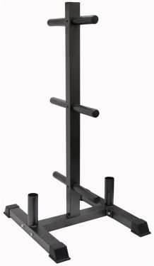 Vertical Olympic Bumper Plate and Bar Rack  GOPT