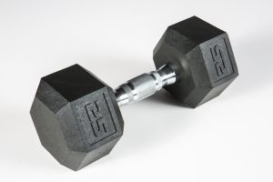 York Premium PVC Hex Dumbbell – Chrome Ergo Handle